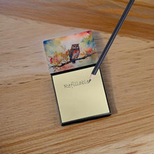 Load image into Gallery viewer, Elf Owl Sticky Note Holder- Refiilable Desk Accessory Note Pad