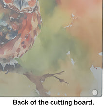 Load image into Gallery viewer, Elf Owl Glass Cutting Boards – Durable, Decorative Kitchen Art