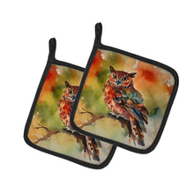 Load image into Gallery viewer, Elf Owl Pot Holders - Set of 2 Decorative Kitchen Helpers | Made in the USA