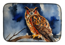 Load image into Gallery viewer, Eurasian Eagle Owl Dish Drying Mat