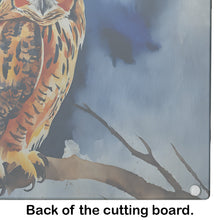 Load image into Gallery viewer, Eurasian Eagle Owl Glass Cutting Boards – Durable, Decorative Kitchen Art