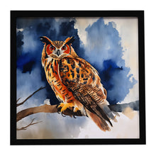 Load image into Gallery viewer, Eurasian Eagle Owl Framed Metal Print