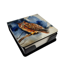 Load image into Gallery viewer, Eurasian Eagle Owl PU Leather Note Paper Holder