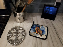 Load image into Gallery viewer, Eurasian Eagle Owl Pot Holders - Set of 2 Decorative Kitchen Helpers | Made in the USA