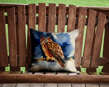 Load image into Gallery viewer, Eurasian Eagle Owl Throw Pillow - 14x14 Decorative Pillow – Art for Your Home &amp; Patio