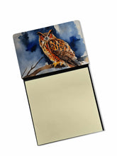 Load image into Gallery viewer, Eurasian Eagle Owl Sticky Note Holder- Refiilable Desk Accessory Note Pad