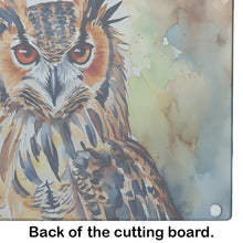 Load image into Gallery viewer, Eurasian Eagle Owl Glass Cutting Boards – Durable, Decorative Kitchen Art
