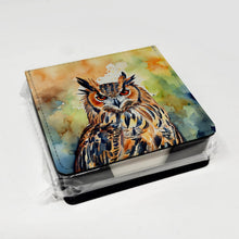 Load image into Gallery viewer, Eurasian Eagle Owl PU Leather Note Paper Holder