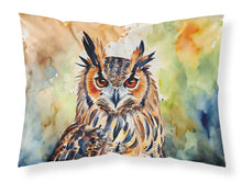 Load image into Gallery viewer, Eurasian Eagle Owl Standard Pillowcase – Artistic Decorative Front, White Back