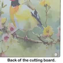 Load image into Gallery viewer, Goldfinch Glass Cutting Boards – Durable, Decorative Kitchen Art
