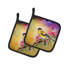 Load image into Gallery viewer, Goldfinch Pot Holders - Set of 2 Decorative Kitchen Helpers | Made in the USA