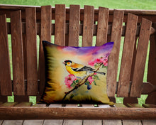 Load image into Gallery viewer, Goldfinch Throw Pillow - 14x14 Decorative Pillow – Art for Your Home &amp; Patio