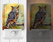 Load image into Gallery viewer, Great Horned Owl Ceramic Night Light