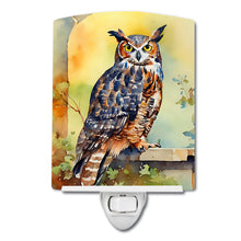 Load image into Gallery viewer, Great Horned Owl Ceramic Night Light