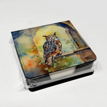 Load image into Gallery viewer, Great Horned Owl PU Leather Note Paper Holder