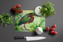 Load image into Gallery viewer, Green Heron Glass Cutting Boards – Durable, Decorative Kitchen Art