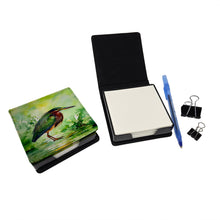 Load image into Gallery viewer, Green Heron PU Leather Note Paper Holder