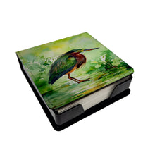 Load image into Gallery viewer, Green Heron PU Leather Note Paper Holder