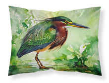 Load image into Gallery viewer, Green Heron Standard Pillowcase – Artistic Decorative Front, White Back