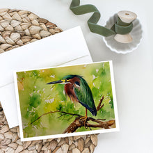 Load image into Gallery viewer, Green Heron Greeting Cards - Blank Note Cards – 8-Pack of Artist-Designed Cards with Envelopes