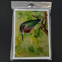 Load image into Gallery viewer, Green Heron Greeting Cards - Blank Note Cards – 8-Pack of Artist-Designed Cards with Envelopes
