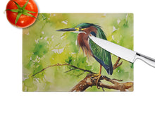 Load image into Gallery viewer, Green Heron Glass Cutting Boards – Durable, Decorative Kitchen Art