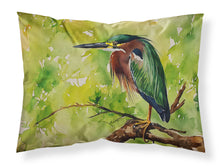 Load image into Gallery viewer, Green Heron Standard Pillowcase – Artistic Decorative Front, White Back