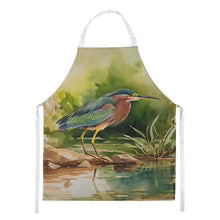Load image into Gallery viewer, Green Heron Apron – Artist-Designed Kitchen, BBQ &amp; Craft Apron