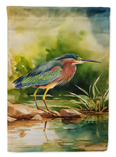 Load image into Gallery viewer, Green Heron Garden Flag – Outdoor Decorative Yard Flag