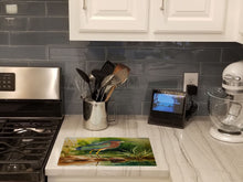Load image into Gallery viewer, Green Heron Glass Cutting Boards – Durable, Decorative Kitchen Art