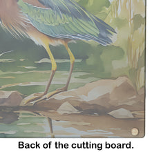 Load image into Gallery viewer, Green Heron Glass Cutting Boards – Durable, Decorative Kitchen Art