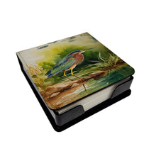 Load image into Gallery viewer, Green Heron PU Leather Note Paper Holder