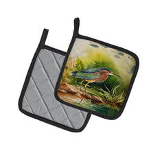 Load image into Gallery viewer, Green Heron Pot Holders - Set of 2 Decorative Kitchen Helpers | Made in the USA