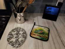 Load image into Gallery viewer, Green Heron Pot Holders - Set of 2 Decorative Kitchen Helpers | Made in the USA