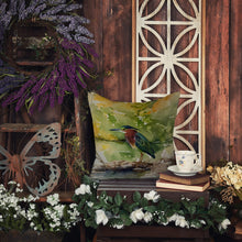 Load image into Gallery viewer, Green Heron Throw Pillow - 14x14 Decorative Pillow – Art for Your Home &amp; Patio