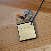 Load image into Gallery viewer, Hawk Sticky Note Holder- Refiilable Desk Accessory Note Pad