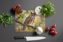 Load image into Gallery viewer, Long-Eared Owl Glass Cutting Boards – Durable, Decorative Kitchen Art