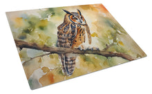 Load image into Gallery viewer, Long-Eared Owl Glass Cutting Boards – Durable, Decorative Kitchen Art