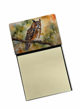Load image into Gallery viewer, Long-Eared Owl Sticky Note Holder- Refiilable Desk Accessory Note Pad