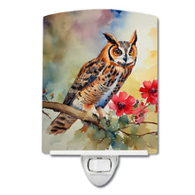 Load image into Gallery viewer, Long-Eared Owl Ceramic Night Light
