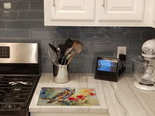 Load image into Gallery viewer, Long-Eared Owl Glass Cutting Boards – Durable, Decorative Kitchen Art