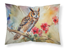 Load image into Gallery viewer, Long-Eared Owl Standard Pillowcase – Artistic Decorative Front, White Back
