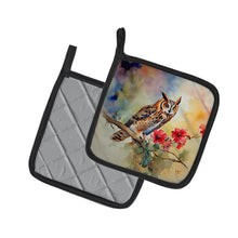 Load image into Gallery viewer, Long-Eared Owl Pot Holders - Set of 2 Decorative Kitchen Helpers | Made in the USA