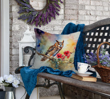 Load image into Gallery viewer, Long-Eared Owl Throw Pillow