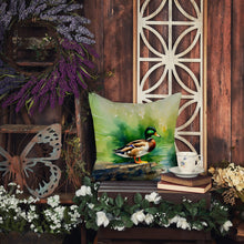 Load image into Gallery viewer, Mallard Throw Pillow - 14x14 Decorative Pillow – Art for Your Home &amp; Patio