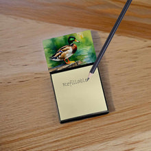 Load image into Gallery viewer, Mallard Sticky Note Holder- Refiilable Desk Accessory Note Pad