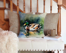 Load image into Gallery viewer, Mallard Throw Pillow - 14x14 Decorative Pillow – Art for Your Home &amp; Patio