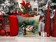 Load image into Gallery viewer, Mallard Throw Pillow - 14x14 Decorative Pillow – Art for Your Home &amp; Patio