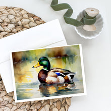 Load image into Gallery viewer, Mallard Greeting Cards - Blank Note Cards – 8-Pack of Artist-Designed Cards with Envelopes