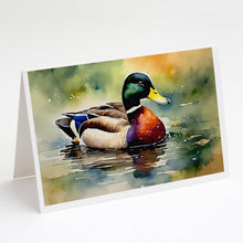 Load image into Gallery viewer, Mallard Greeting Cards - Blank Note Cards – 8-Pack of Artist-Designed Cards with Envelopes